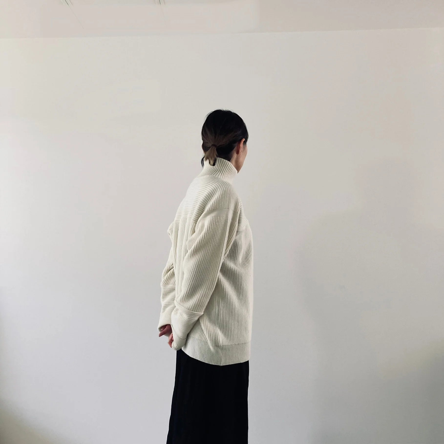 Cleaveland<br> « Le nouveau monde »<br> Pull à manches longues blanc cassé